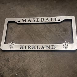 Original Maserati of Kirkland dealer license plate frame