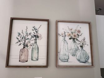 Framed Floral Wall Art Set