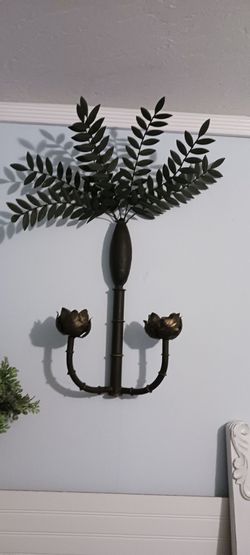 Big Beautiful Palm Tree Candle Holders