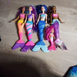 Mattel Barbie Doll Mermaids Five In Total $3 Each