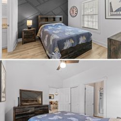 Queen 4 Drawer Storage Bedroom Set with New Mattress Ashley Furniture  