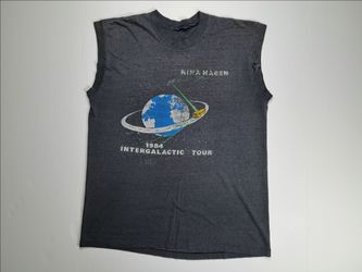 1984 NINA HAGEN INTERGALACTIC TOUR Sleeveless Shirt Small Single-Stitch Punk VTG