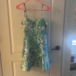 Patterned Blue Sundress