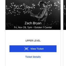 2 Zach Bryan Tickets November 29th in Sacramento