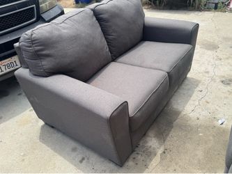 Modern Dark Gray Sofa & Loveseat Set – Excellent Condition