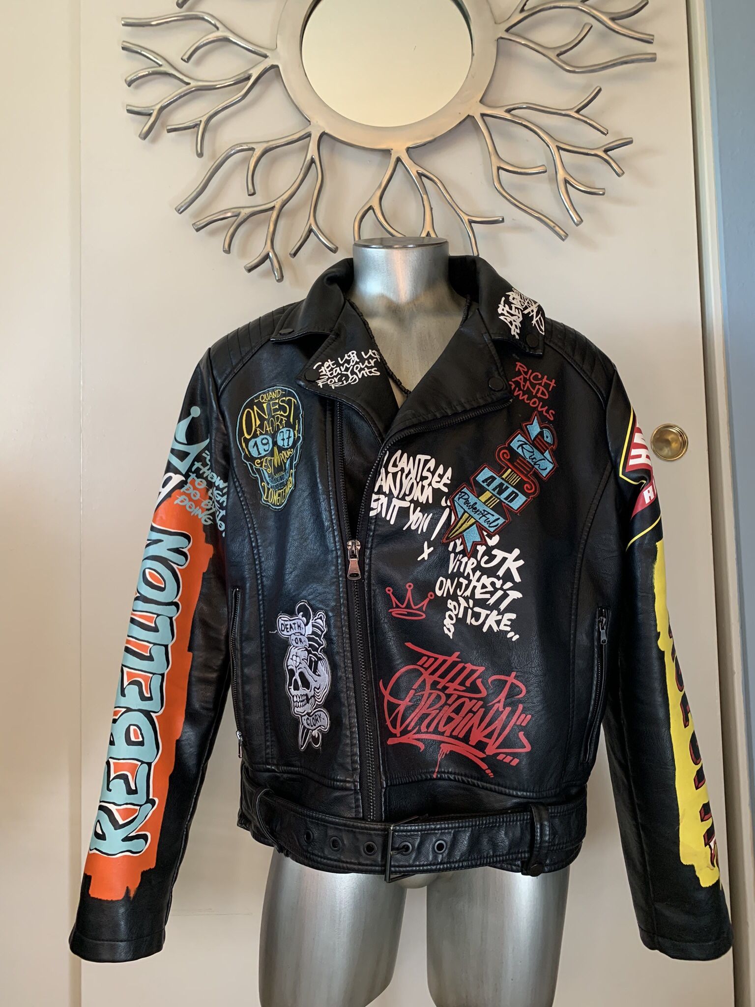 Custom Painted Leather Jacket Majestic Leather Graphic Designer