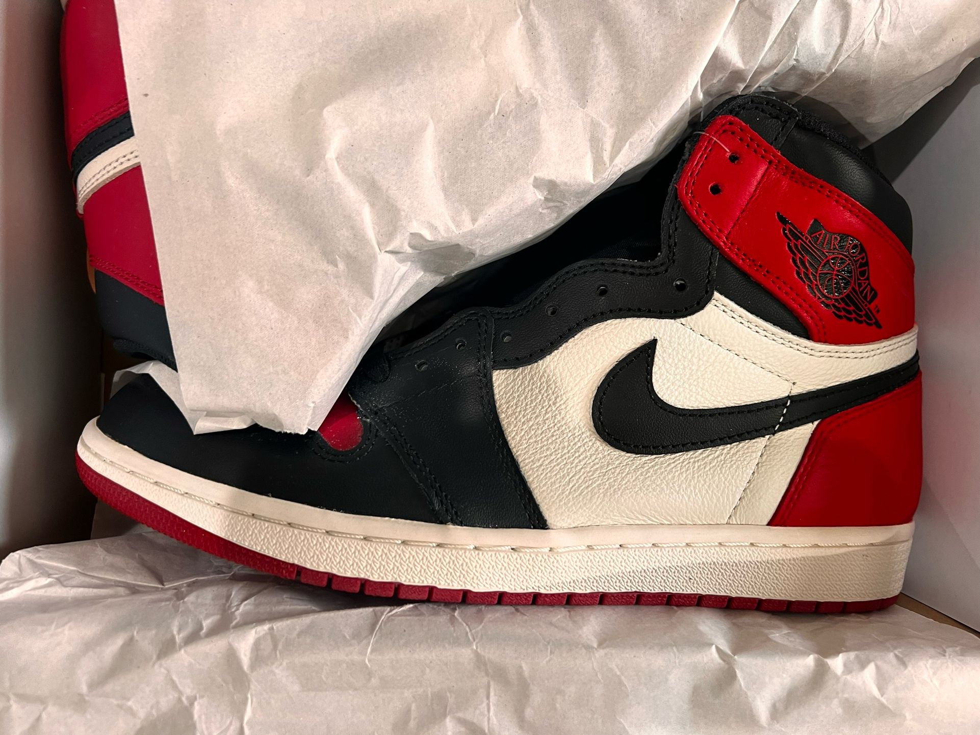 Jordan 1 Bred Toe 9.5 DS