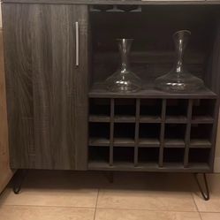 Turnbridge Mid Century Wine and Bar Cabinet