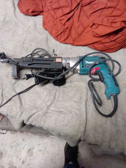 Corded Makita with simson strong tie flooring attachment