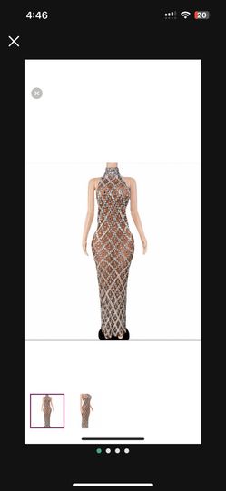 Sexy maxi dress, rhinestone size small