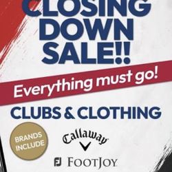 Golf Clearance Sale Saturday June 20th. 