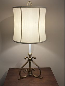Vintage solid brass table lamp