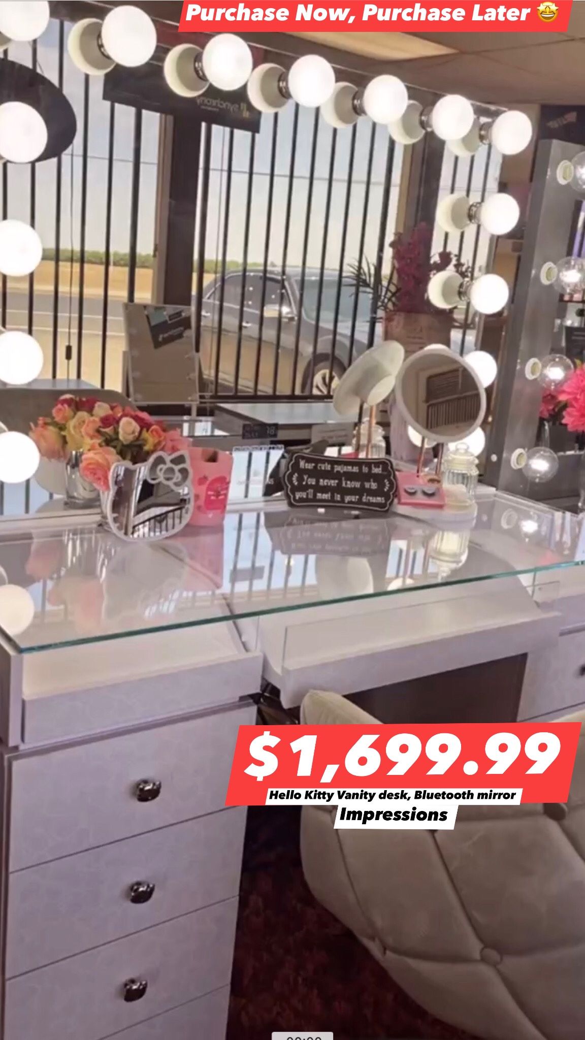 Impressions Hello Kitty Vanity , Bluetooth Mirror