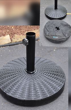 52 lb COBANA Patio Umbrella Base $60 - with GRAVIPOD option $90