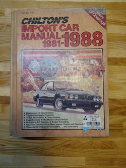 Chilton's Repair Manual Import Cars 1(contact info removed)