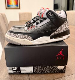 Air Jordan 3 Retro OG Black Cement Size 9.5