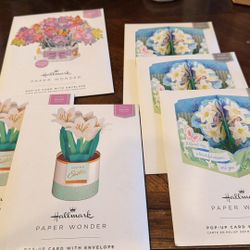 Hallmark Paper Wonder 3D Pop-Up Easter Cards – New w/ Envelopes (6)