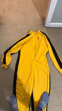 Yellow Black Stripe Jumpsuit Costume