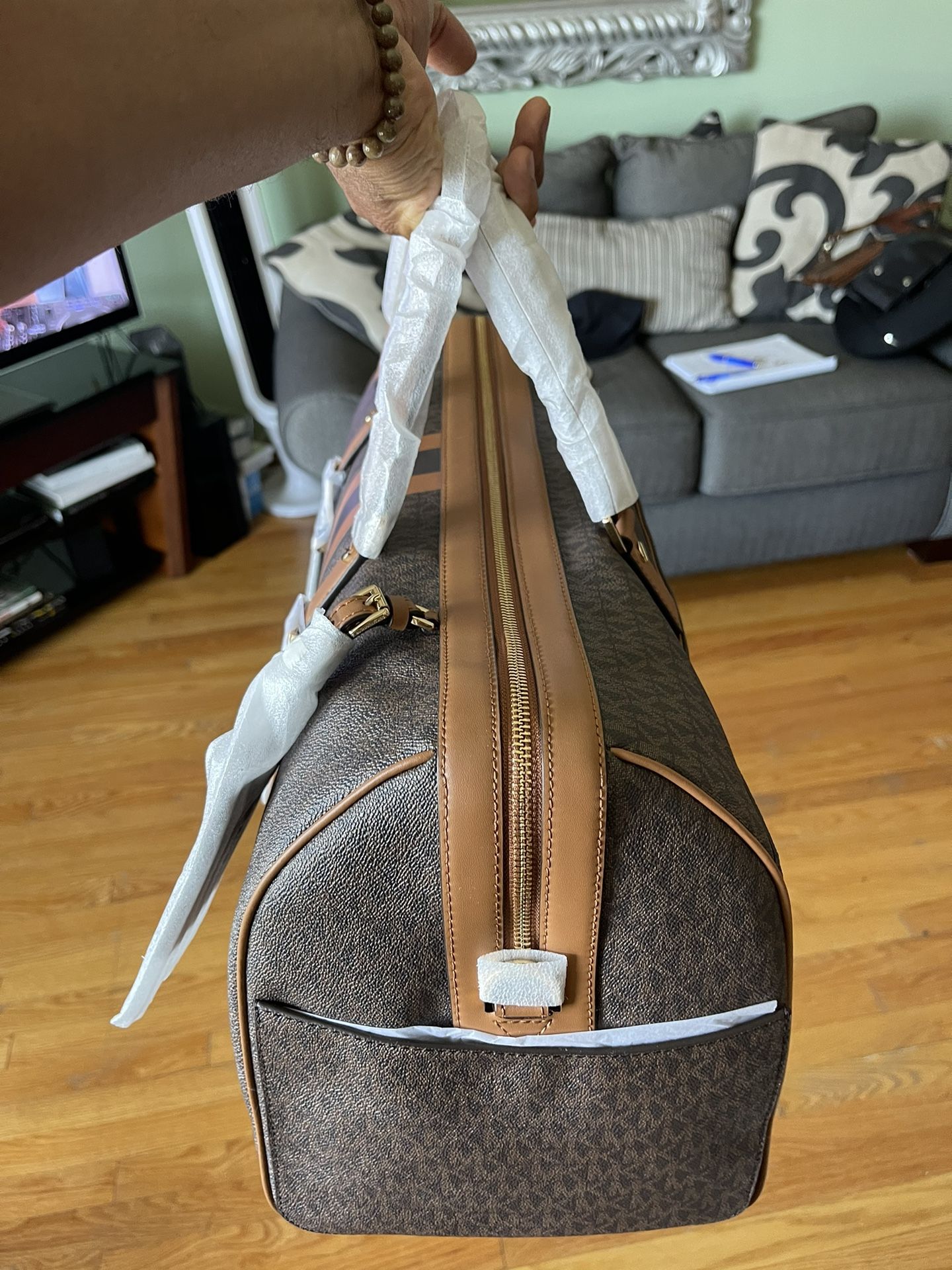 Michael Kors Laminated Canvas Bag Michael Kors Bedford Travel