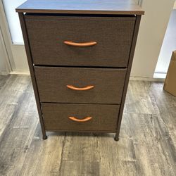 3 Drawer Storage Cabinet Night Stand 