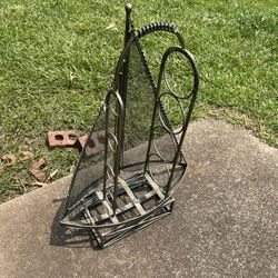 Vintage Metal Wine Rack