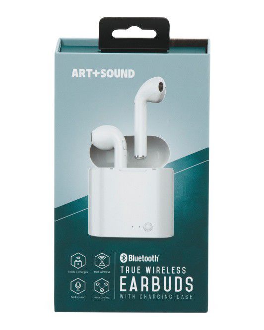 Art+Sound True Wireless Earbuds With Charging Dock- White