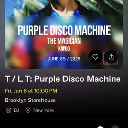2 Tickets – Purple Disco Machine @ Brooklyn Storehouse – June 6