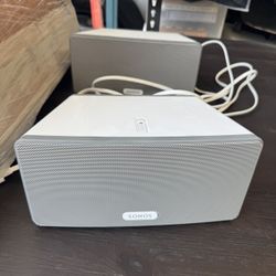 Two Wired Sonos Speakers