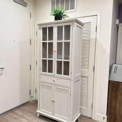 Kitchen Cabinet , White Oak with Glass Doors & Drawer T-11 new and assembled
