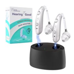 Hearing Aids for Seniors, Hearing Aids Rechargeable with Noise Cancelling and Volume Control, Hearing Amplifier for Adults Hearing Loss, Portable New
