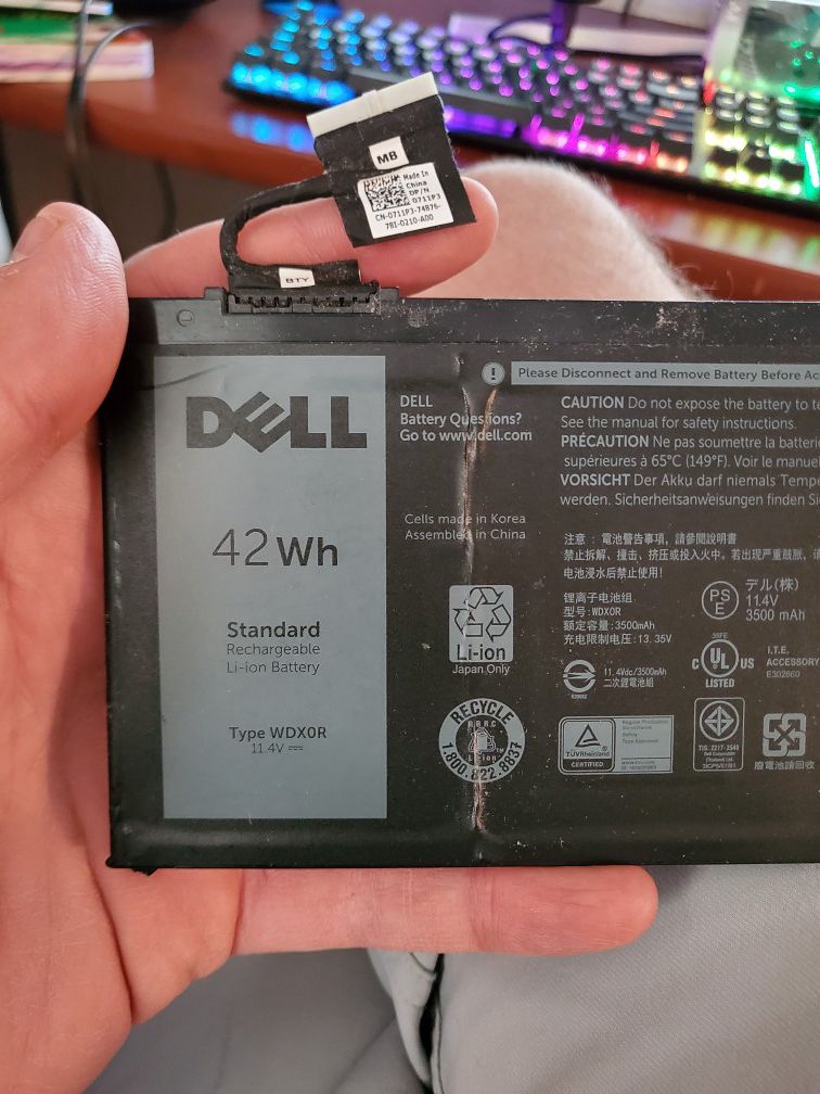 Dell Laptop 42Wh Replacement Battery WDXOR