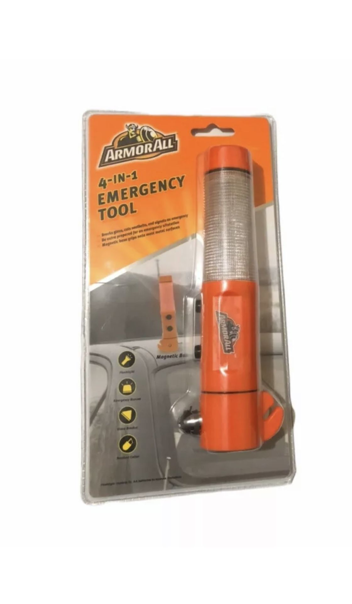 Armor All Car Emergency Tool,Car Escape to Safety, Hammar,Cutter and LED Light