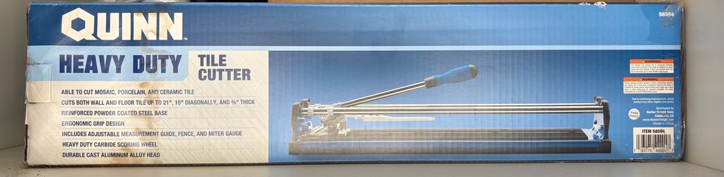 Quinn Heavy Duty Tile Cutter - New In Box