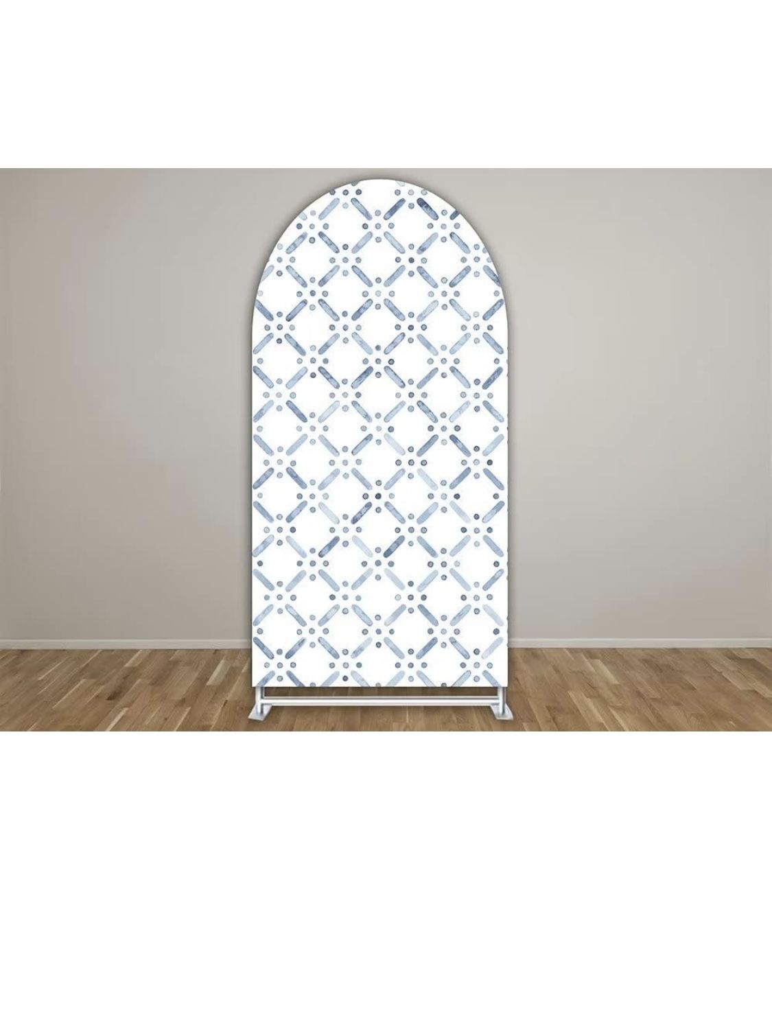 Ittsmnt Arch Backdrop W75cm H180cm (30 Covers Blue Patterns Arched Background Stand Covers For Birthday Parties Decor Banner Banquet Baby Shower Props