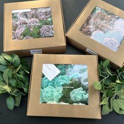3 sets of fake flowers with extra greenery