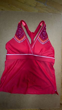 Athleta Red Tankini Swim Top New With Tags