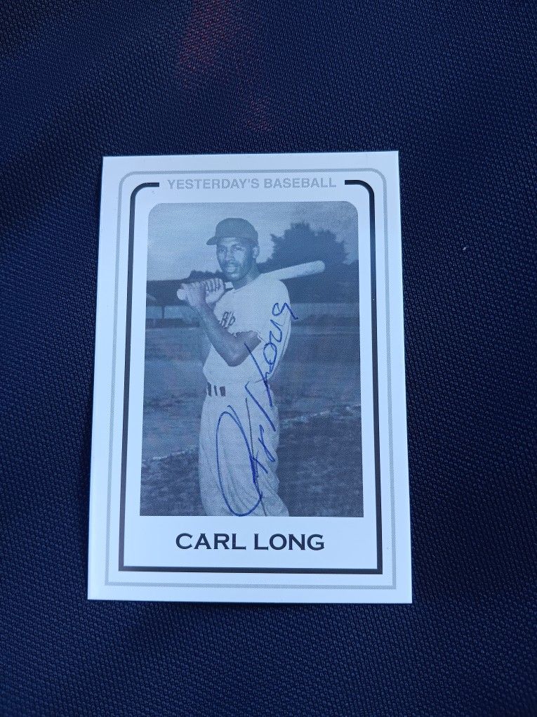 Carl Long - Negro Leagues Autographed Baseball Card