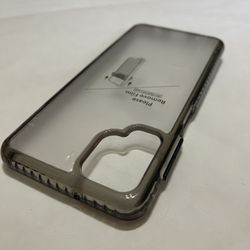 Samsung Galaxy A12 Case Phone Cover Clear Black