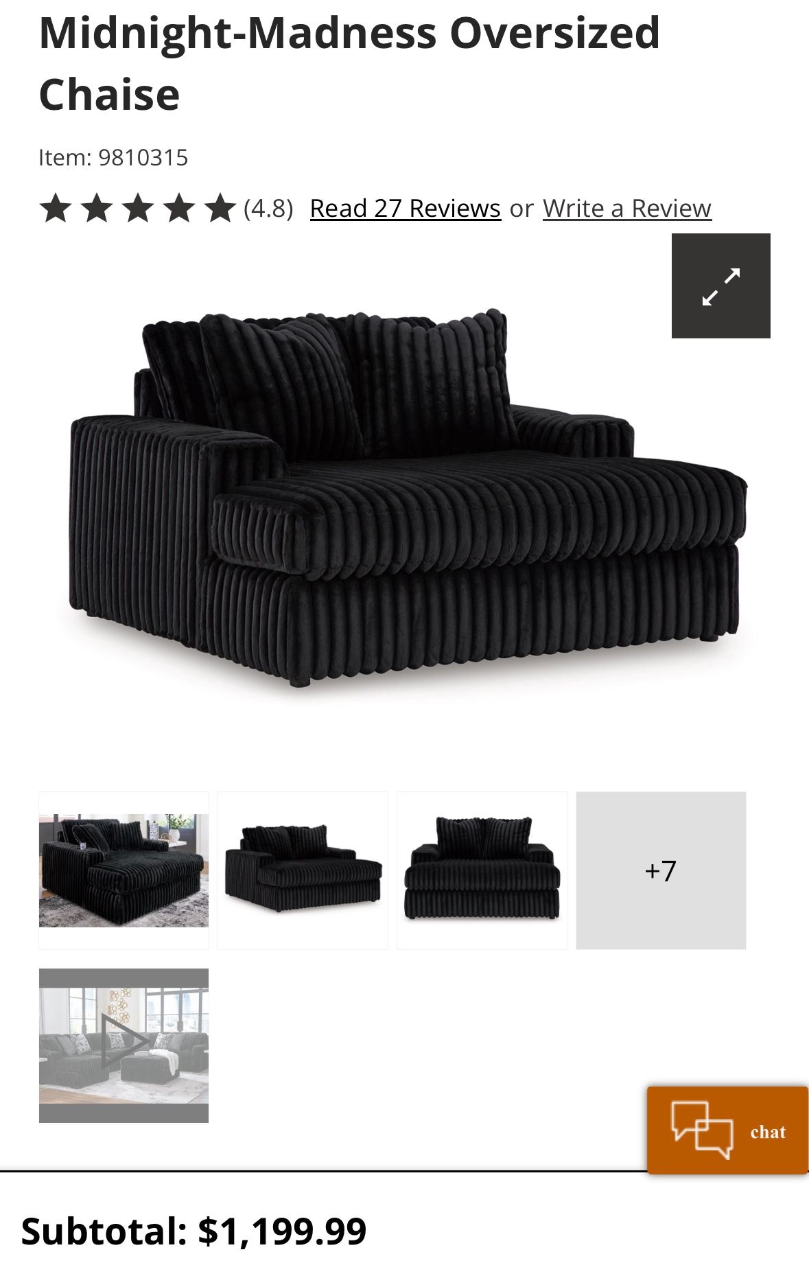 Ashley Couch  Chaise
