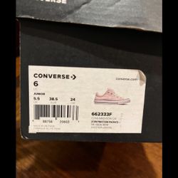 Converse (Storm Pink)  Size 6 Junior