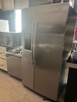 Stainless steel side by side garage fridge