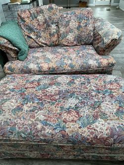 Chair and Ottoman-opens to Twin Bed