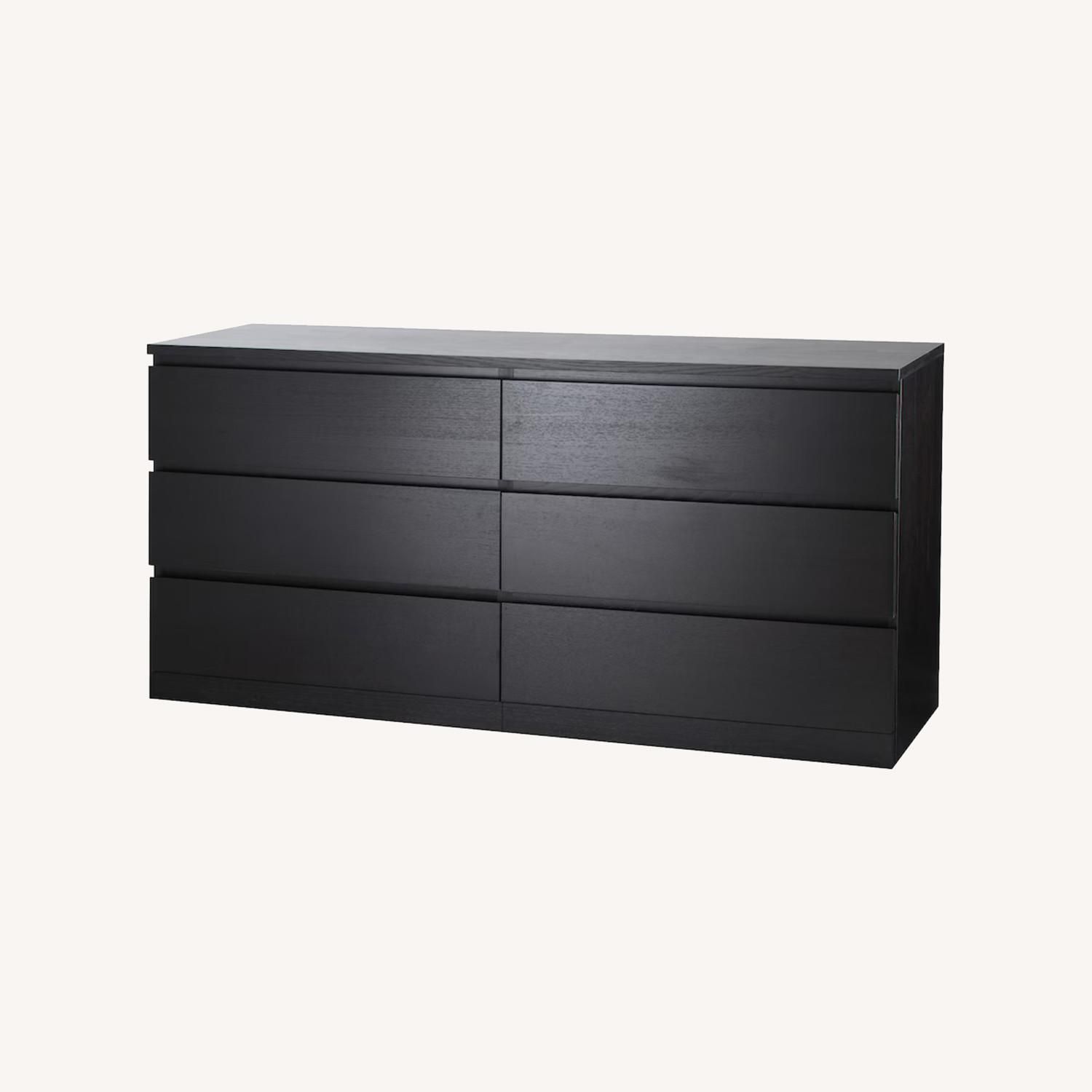 Black Dresser With 6 Drawers