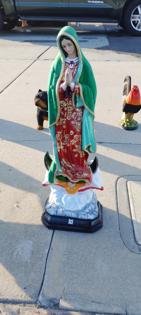 3' Tall Virgen De Guadalupe Statue 
