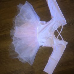 H&M Pink Dance Leotard With Tulle Skirt