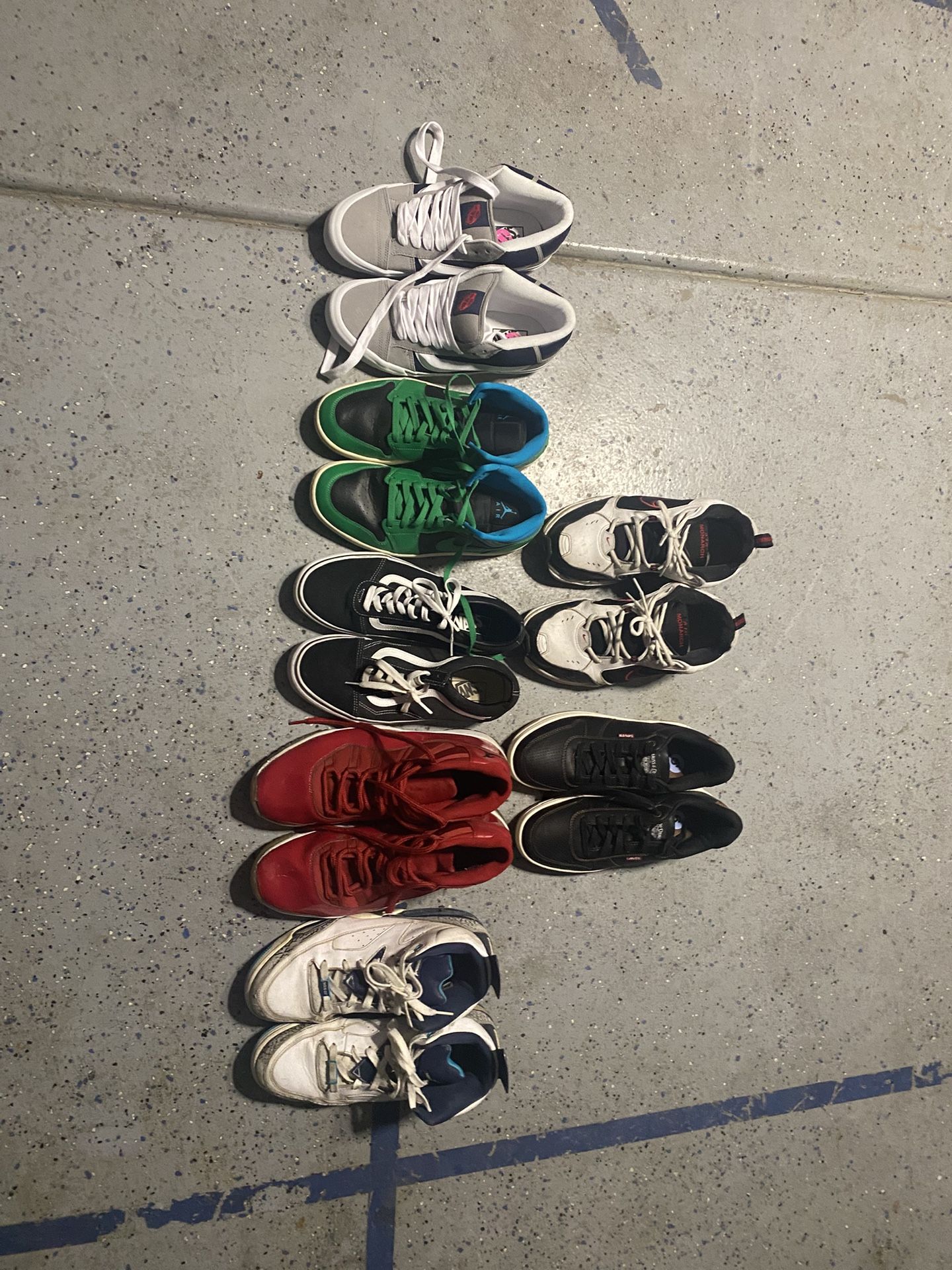 Lot Of Shoes Jordans Nike Vans shoot me offers
