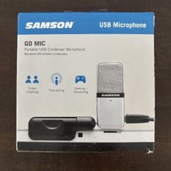 Samson Go Mic USB Microphone For Mac And PC (Color: Silver)