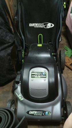 Earthwise 20in cordless 24 volt battery operated lawn mower for