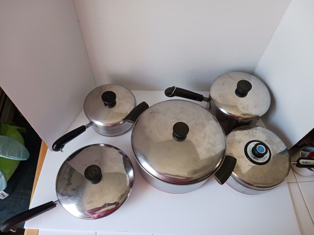 Revere Ware 11pc Set Copper Bottom Pans - appliances - by owner - sale -  craigslist