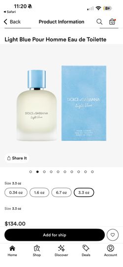 Light Blue dolce Gabbana